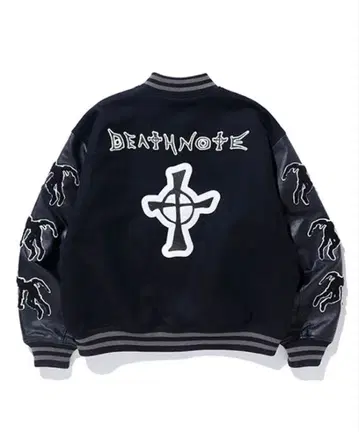 Xlarge DEATH NOTE 바시티 자켓 블랙 XL