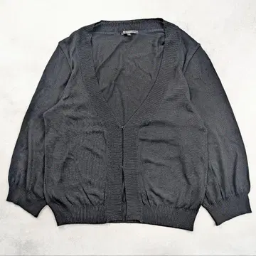 [빅 사이즈] 23구 니트 가디건 블랙 오피스