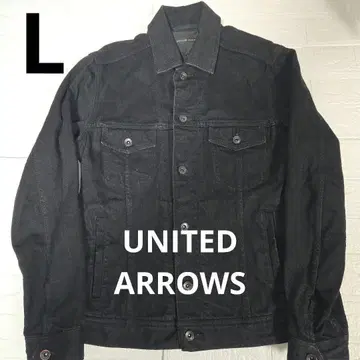 유나이티드 애로우즈 USED 가공 블랙 데님 자켓 L 사이즈 남성용