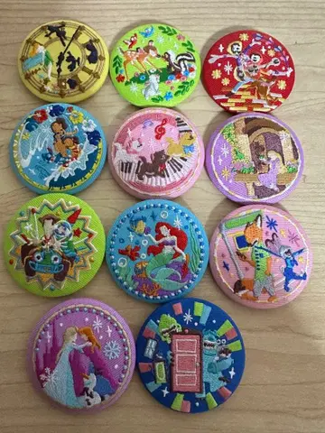 Disney Characters 자수 캔뱃지 비스킷 2