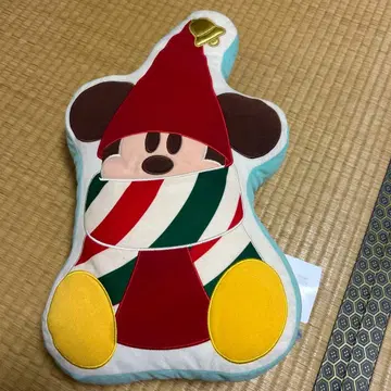 디즈니 리조트 리루린린 크리스마스 미키 쿠션