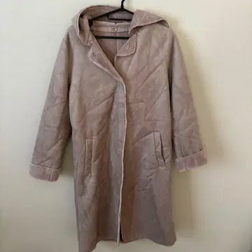 미사용품 flair 핑크 베이지 무스탕 코트 자켓