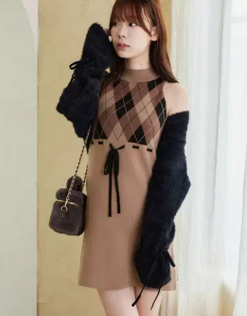 one after another NICE CLAUP 아가일 원피스 세트