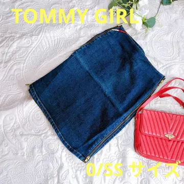 [TOMMY GIRL] 데님 타이트 스커트 0/SS 사이즈 더블 지퍼