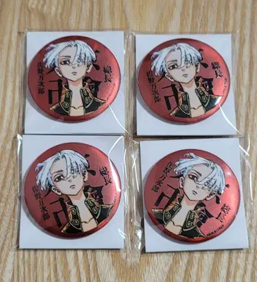 도쿄 리벤저스 동리베 마이키마트 매트 메탈릭 캔뱃지 사노 만지로