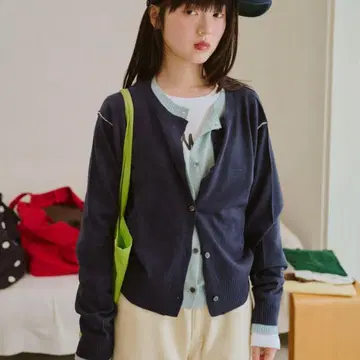 common gull products. 2개로 1개인 가디건 가을 네이비