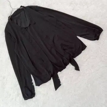 새상품급 [부티크 에코] (M) 보타이 블라우스 긴팔 밑단 벌룬 안감