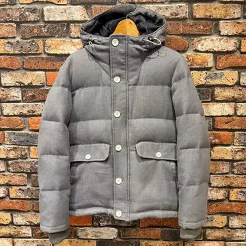 BEAMS 빔즈 후드 다운 자켓 그레이 사이즈 M