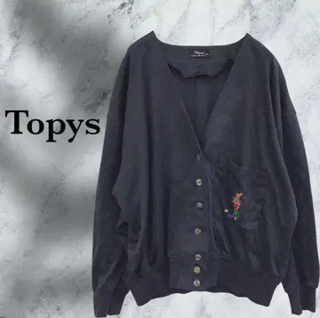 [토피즈] 가디건 일본제 [F] 네이비 골프 원포인트