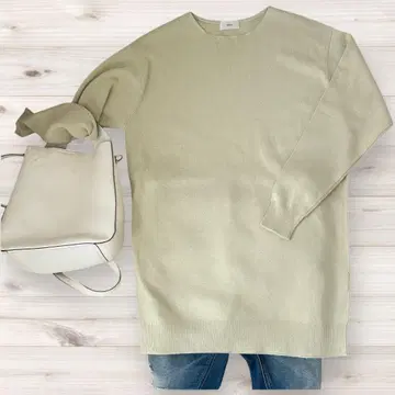 새상품급 IENA 코튼 니트 롱 기장 면 100% 이에나 체형 커버