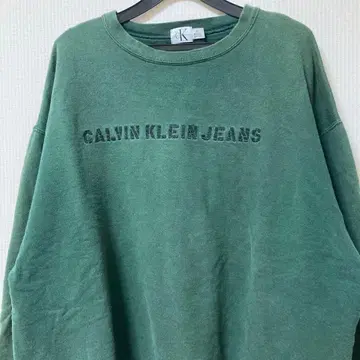 90's Calvin Klein Jeans 맨투맨 XL 그린