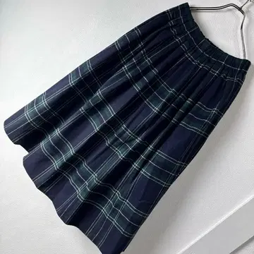 O'NEIL 오닐 울 혼방 체크 무늬 플리츠 스커트 아일랜드 제