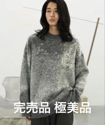 WYM 니트 MOHAIR BLEND JACQUARD SHAGGY KNIT