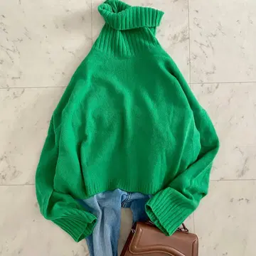 새상품급 에브리데이 아이라이크 23AW 터틀넥 풀오버 니트 캐시미어