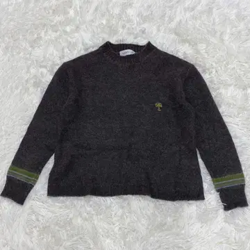 GIANNI LO 여성용 긴팔 니트 S 울 이토킨 브라운