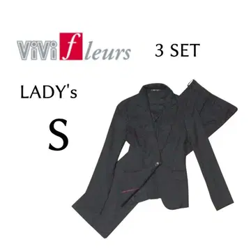 VIVI fleurs 올 시즌 수트 3세트 블랙 섀도우 스트라이프
