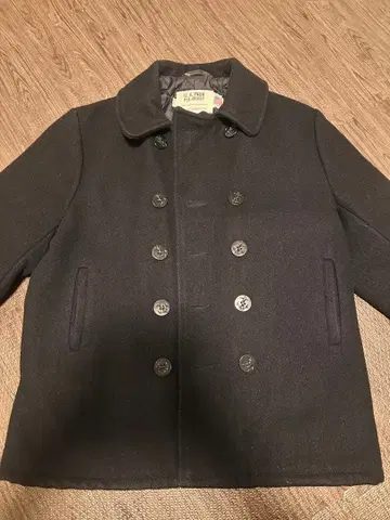 SCHOTT 샷 P 코트 블랙 44 사이즈 울