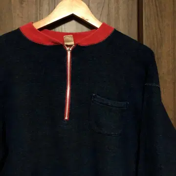 45RPM 인디고 하프 지퍼 맨투맨 2 M 네이비