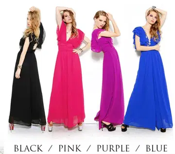 [ 새상품급/롱 드레스 블루 ] 엘레강스 올인원 원피스 팬츠 드레스