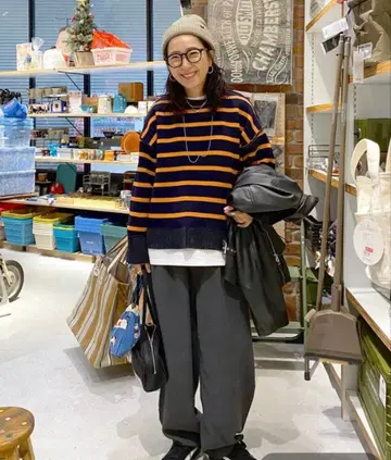 니코앤드 리버서블 몰 니트 풀오버 M