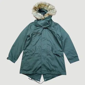 브라우니 빈티지 라이너 포함 모즈 코트 올리브 그린 프리 사이즈