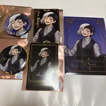 Dr.STONE 점프 페스타 캔뱃지 카드 특전 블랙 슈트 겐