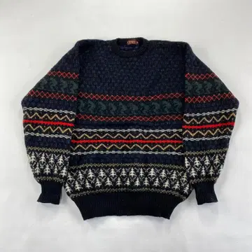 90's 랄프 로렌 울 노르딕 니트 블랙 e370