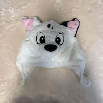 도쿄 디즈니 리조트 화이트 강아지 캐릭터 모자