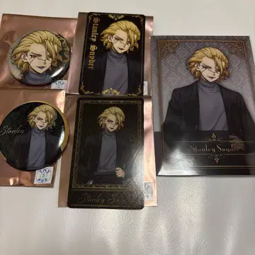 Dr.STONE 점프페스타 캔뱃지 카드 블랙 슈트 스탠리