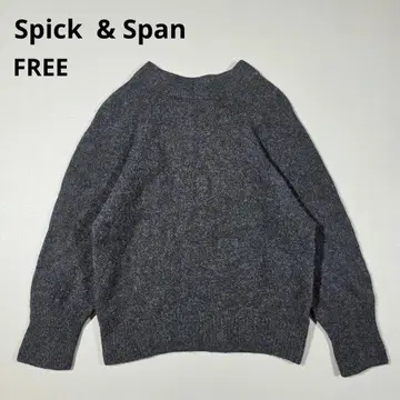 Spick & Span 보트넥 와이드 슬리브 차콜 그레이 모
