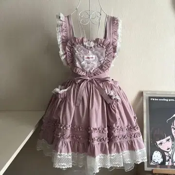 [새상품급] momokohouse 모모코하우스 에이프런 미니 핑크 레이스