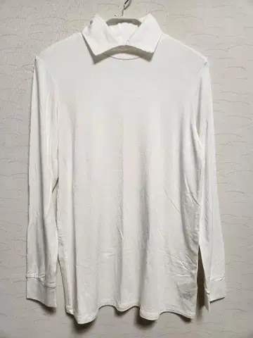 미즈이로 인드 셔츠 칼라 하이넥 풀오버 티셔츠