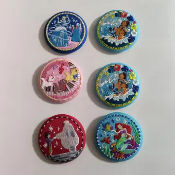 Disney Characters 자수 캔뱃지 비스킷 2