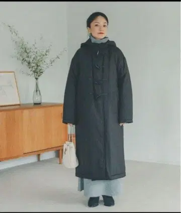 오브렉트 타카야마 미야코 콜라보 더플 퀼팅 코트 블랙