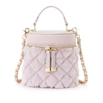 퀼팅 숄더백 (블랙/라벤더/화이트)