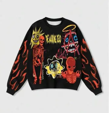 (재입고) 스컬 디자인 맨투맨 즉시 구매 ok