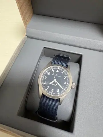 해밀턴 카키 필드 38mm 블루