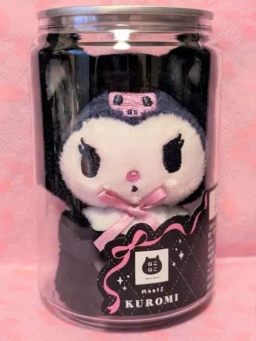 쿠로미 검은 고양이 코스튬 캔 마스코트