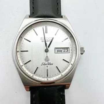 빈티지 작동품 세이코 실버 웨이브 남성용 손목시계 데이데이트 레어