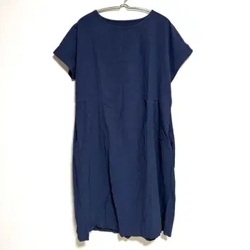 미사용 엠즈모아 네이비 반팔 티셔츠 롱 원피스 XL