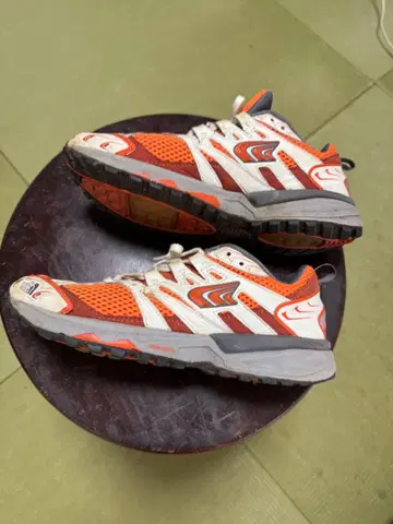 더 노스페이스 메쉬 스니커즈 오렌지