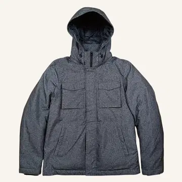 PLST 후드 부착 다운 자켓 그레이 계열 L 사이즈