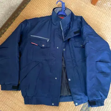 자중당 작업복 작업옷 네이비 후드 부착 탈부착 가능 점퍼 방한 도카점퍼