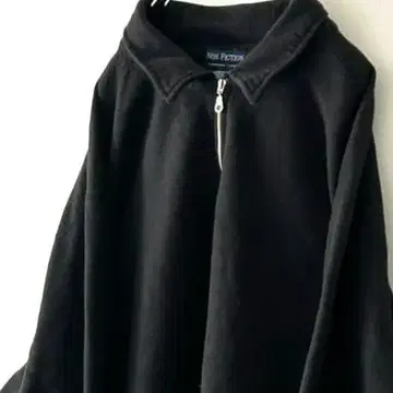 NONFICTION 하프 지퍼 플레인 맨투맨 2XL 블랙 블랙 구제 의류