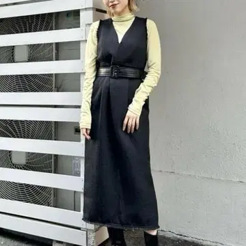 MURUA 무루아 트위드 오버롤 스커트