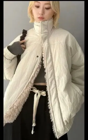 정가 9900엔 아이보리 아우터 점퍼 블루종 L 사이즈 Java