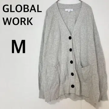 글로벌 워크 가디건 [ M ] 와플 가디건 그레이 루즈핏