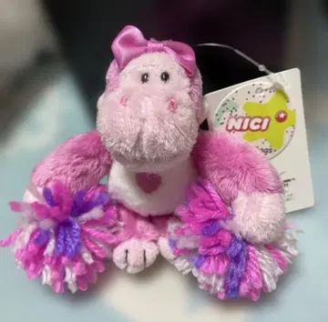 니키 NICI 봉제 인형 키링 치어리더 고릴라 핑크 플라자니키