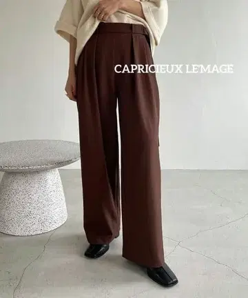 [새상품급] 벨티드 팬츠 브라운 갈색 38 카프리슈레마쥬