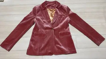 보르도 벨로아 테일러드 자켓 금 안감